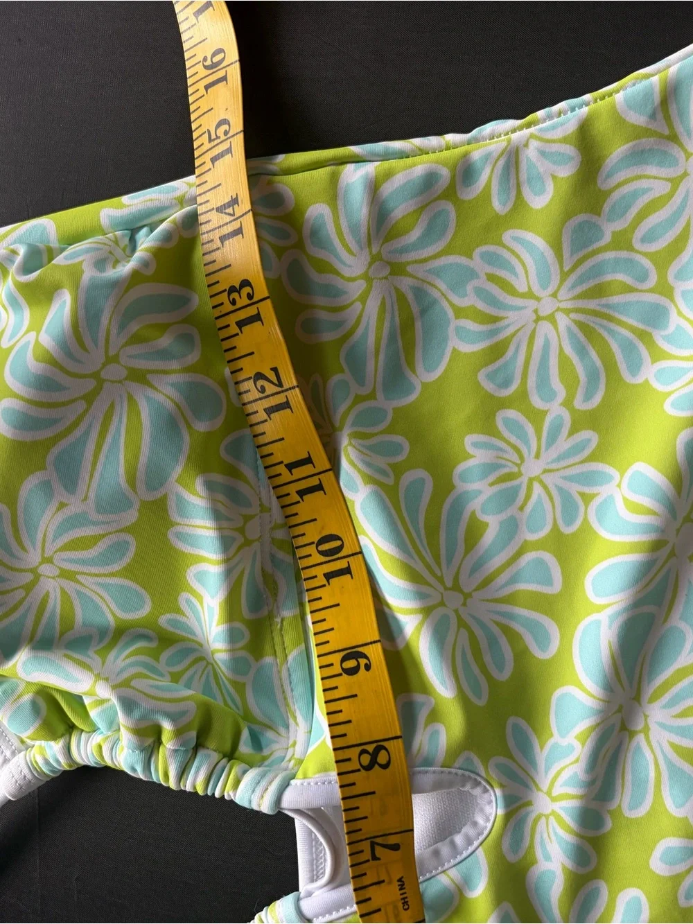 Ninety nine Lime Green Floral One-Piece Swimsuit